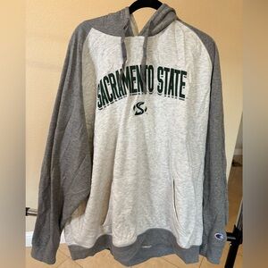 Champion Gray and White Sacramento State Men's Sweater